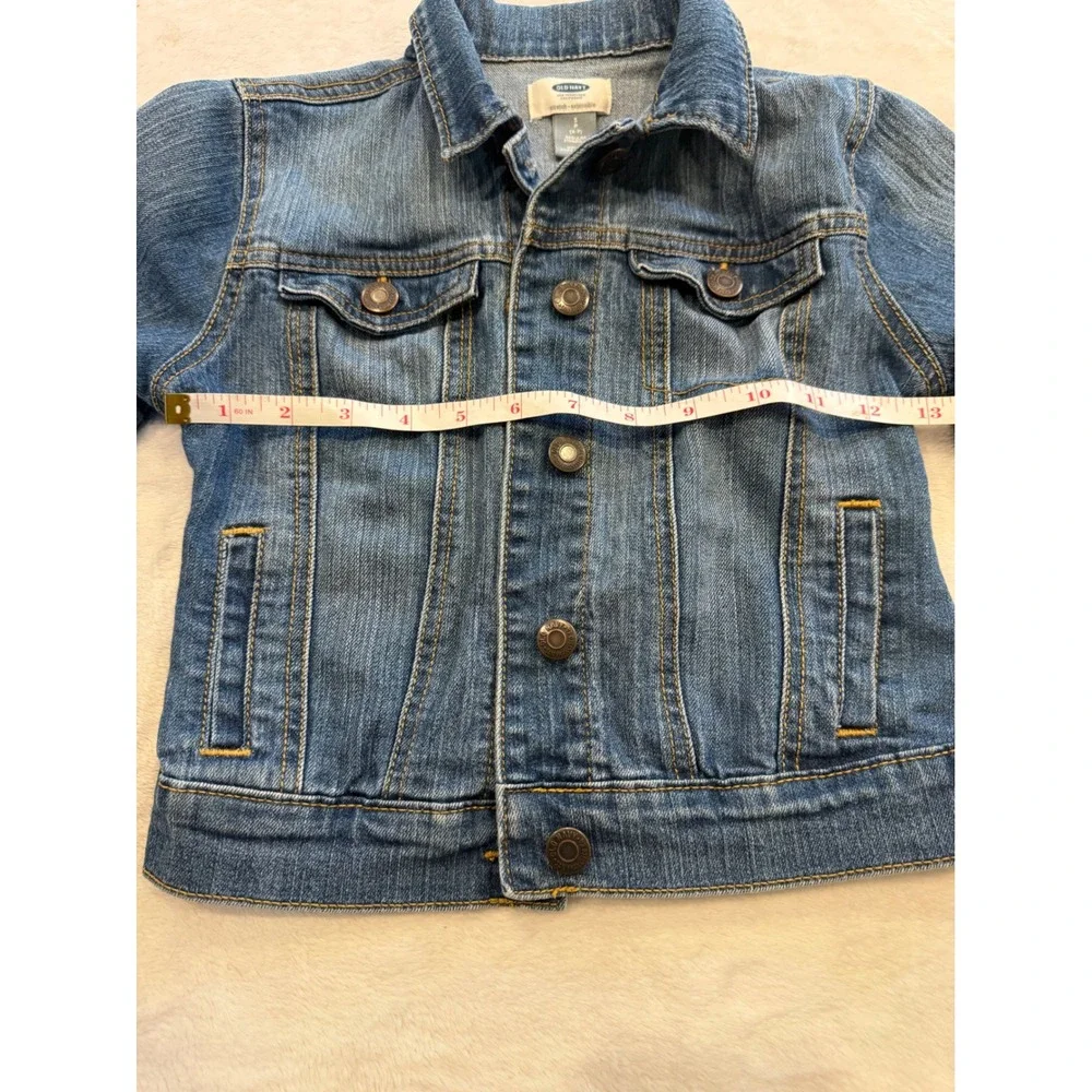 Old Navy Kids Unisex Stretch Denim Jacket Medium Wash Blue Size S 6-7